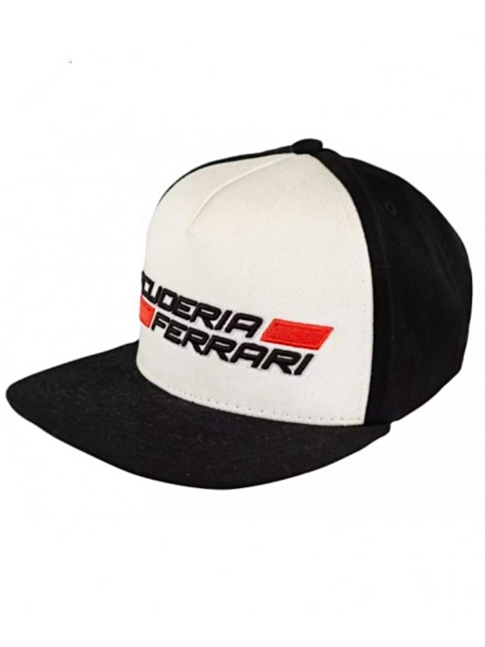Scuderia Ferrari Black & White Old School Flat Brim Cap Hat Men’s OS